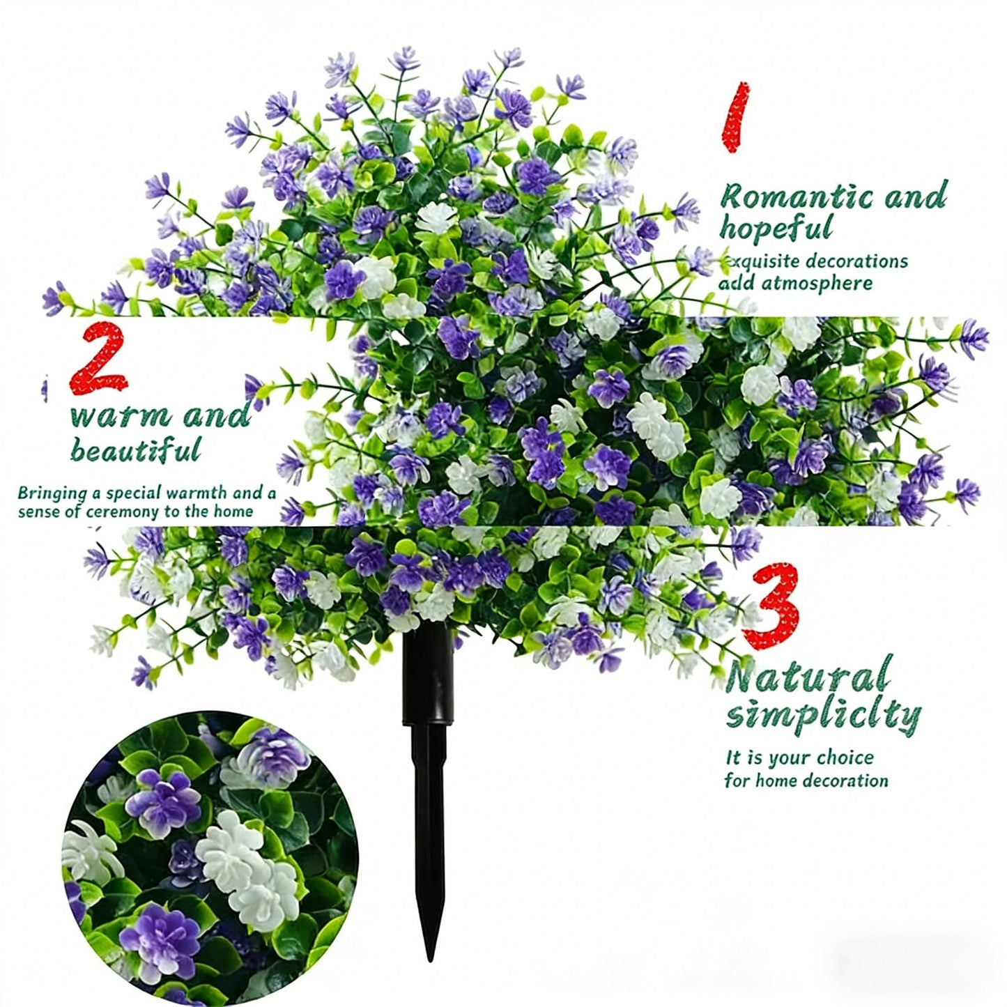 Artificial Potted Trees with Ground Stakes, Weatherproof Garden Patio Decor