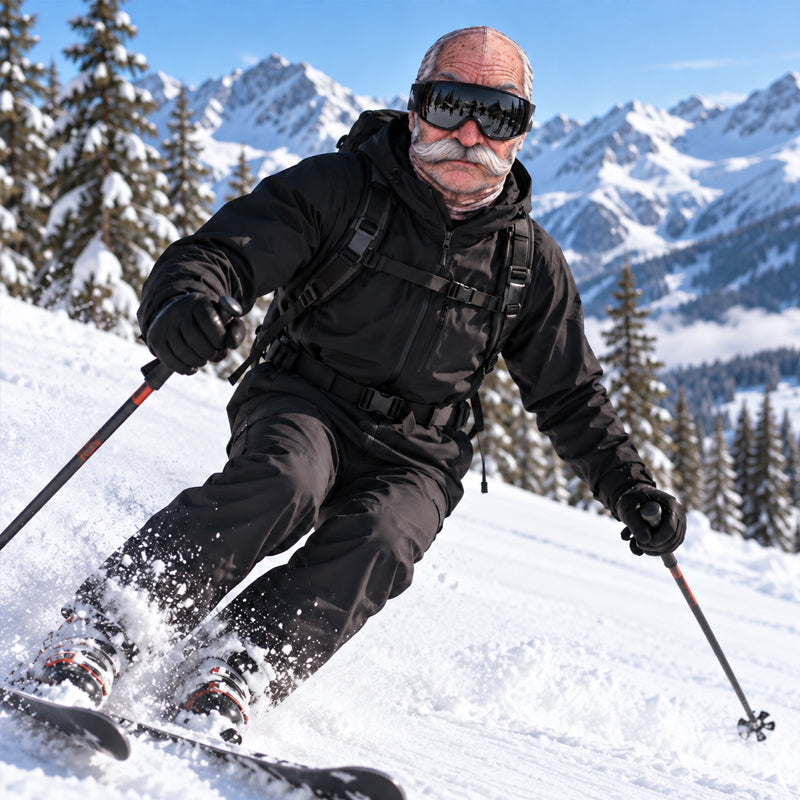 🎿 Funny Realistic Face Ski Balaclava | Slopes Party Winter Group Gear