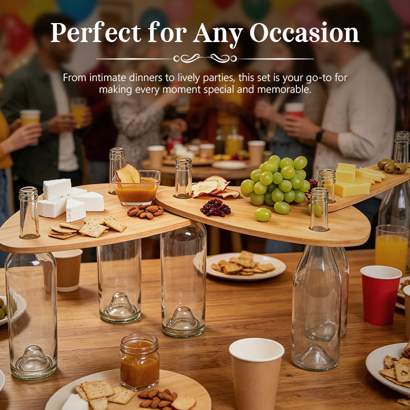 Handmade Wine Flight Serving Tray Set | Ideal For Home Wine Tastings