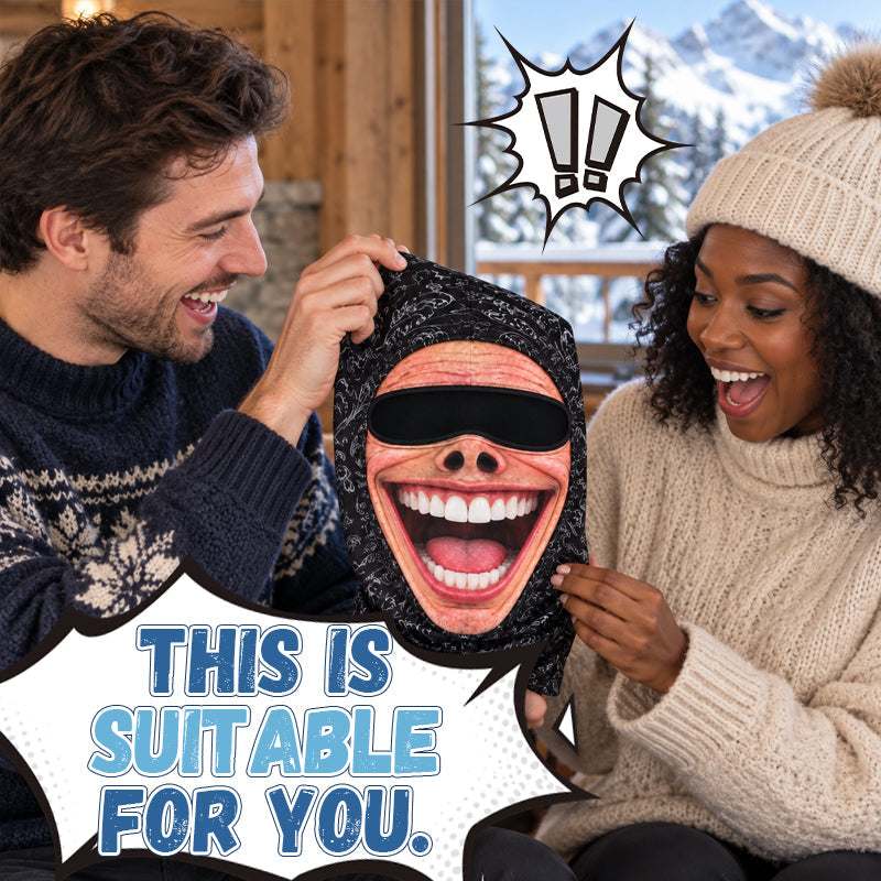 Funny Novelty Ski Mask | Hilarious Winter Snow Sports Face Cover