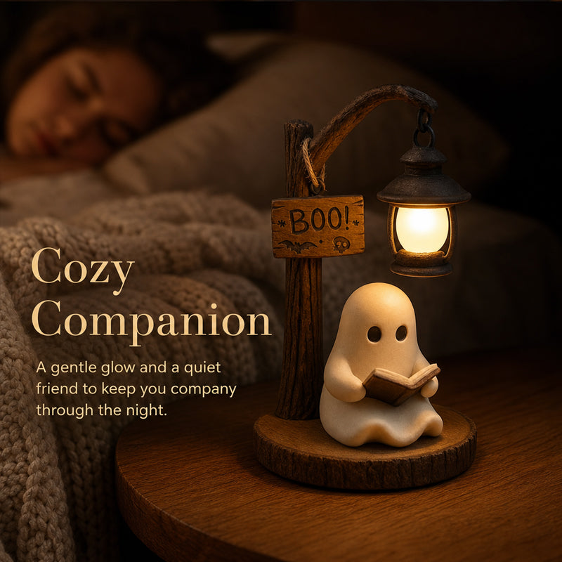 Cosy Lit Ghost Ornament – Gentle Soft Halloween Table Lamp For Cottage Homes 🍂