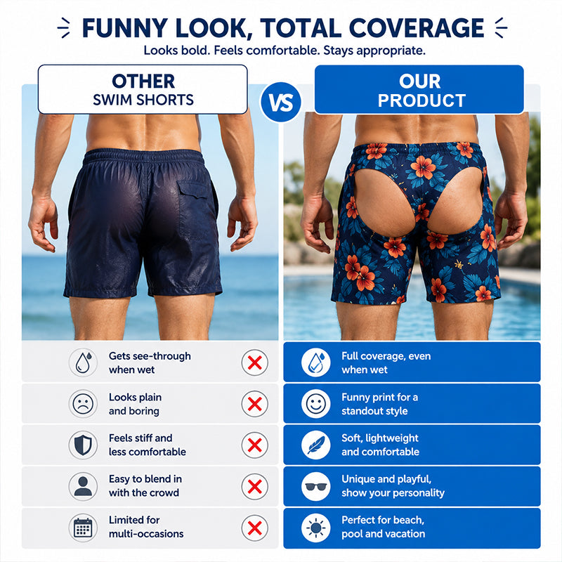 🌴 Novelty Fun Beach Shorts | Casual Holiday Swim Shorts