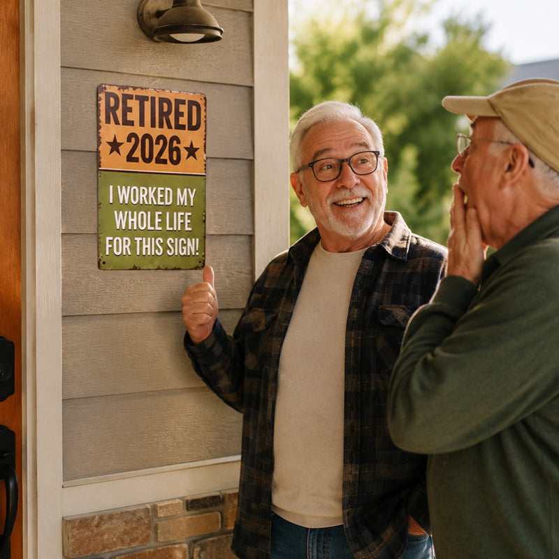 Funny Retirement Sign – Retired 2026