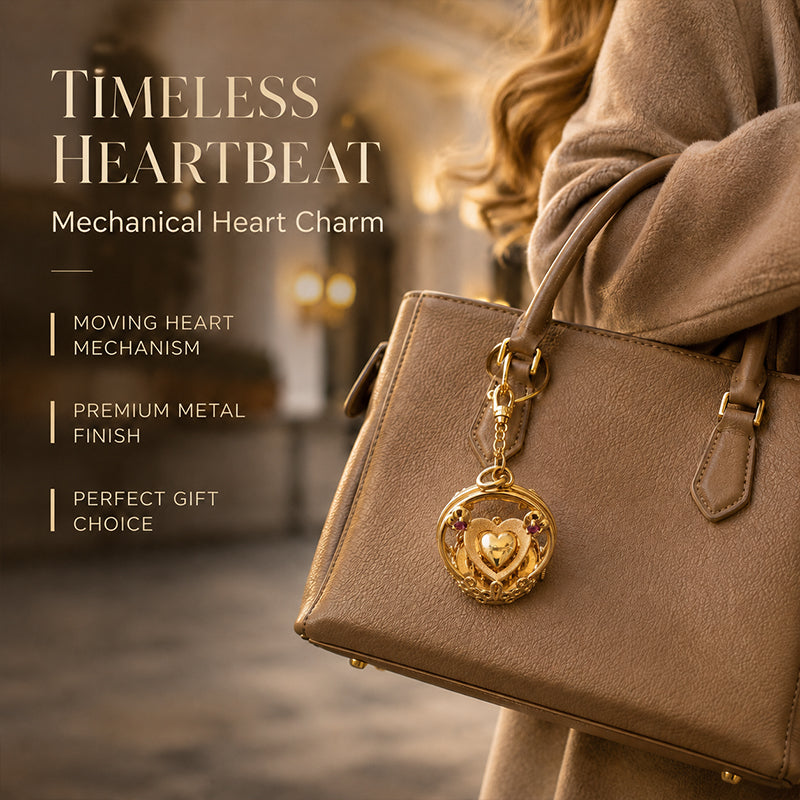 💛 Mechanical Heart Pendant | Timeless Casual Jewellery