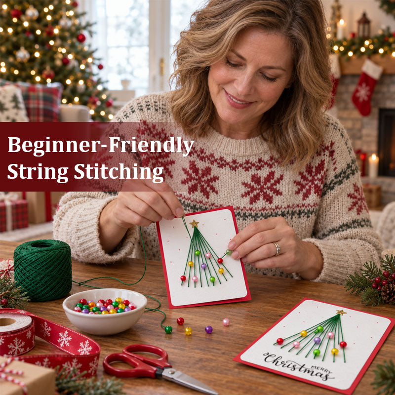 🎄🧵Christmas String Art Greeting Card DIY Kit