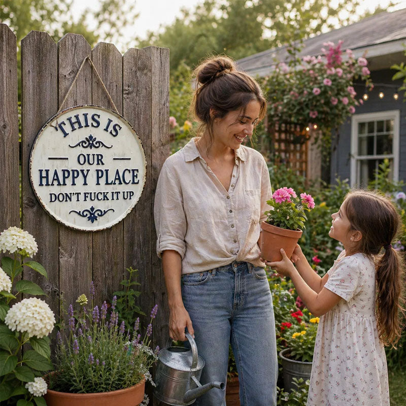 This Is My Happy Place—Don't Mess It Up (Metal Sign)