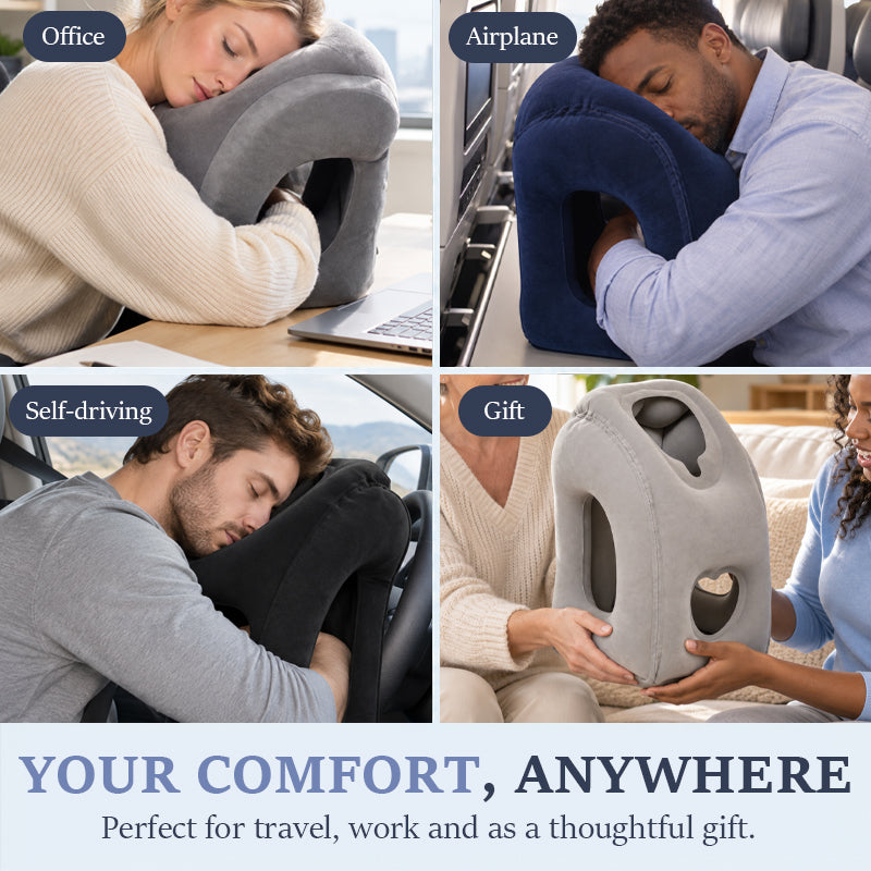 Ultra-Light Foldable Inflatable Travel Pillow | Portable Neck Support for Trips