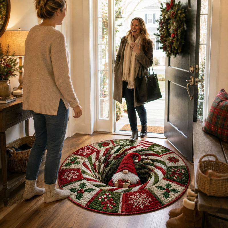 Festive 3D Christmas Rug | Cosy Living Room Floor Mat for Seasonal Home Styling