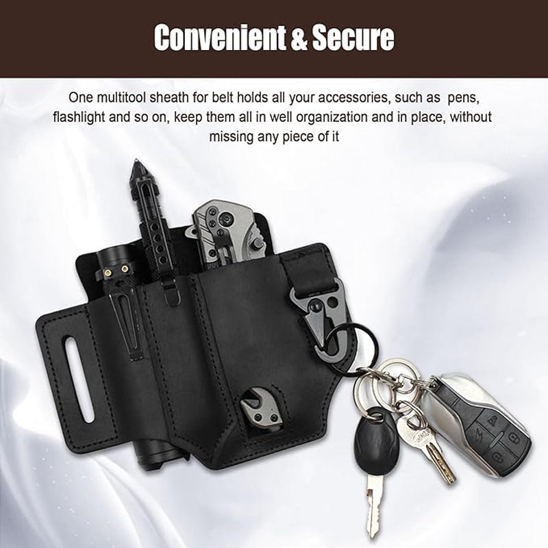 Leather Multi‑Tool Belt Pouch | Utility Storage Work Bag