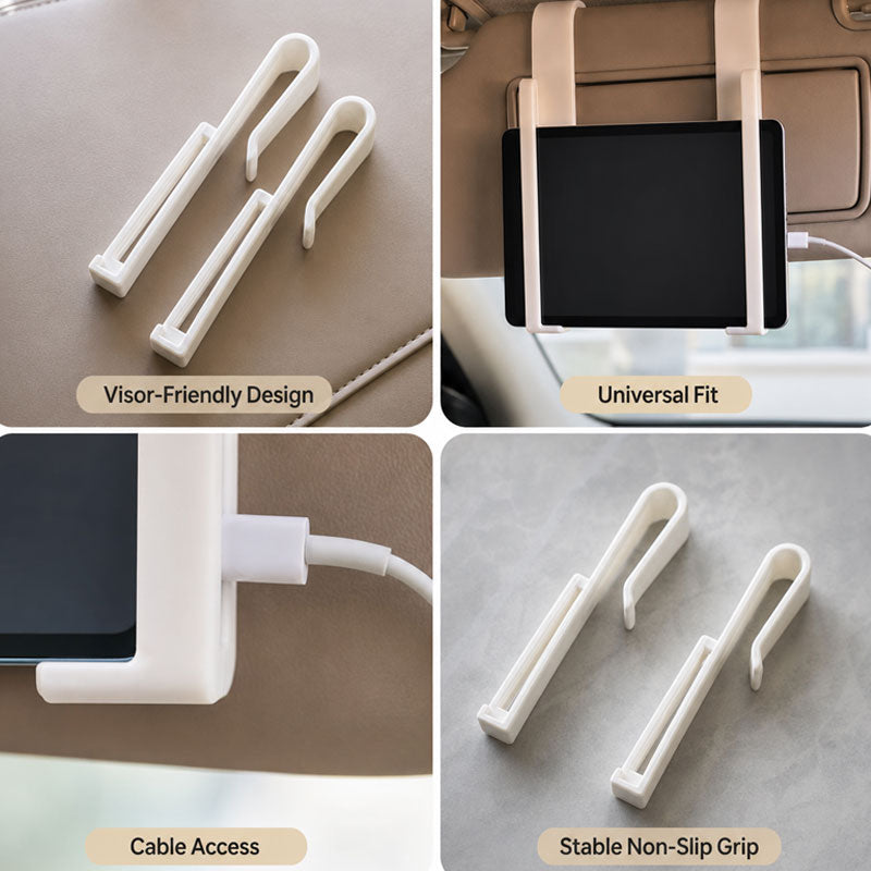 🚗Car Sun Visor Tablet & Phone Holder | Secure In-Car Clip For Passenger Entertainment