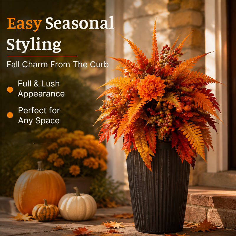 Autumn Harvest Floral Garden Stake Arrangement 🍁 | Fall Flower Ornament for Outdoor Garden Patio Decor