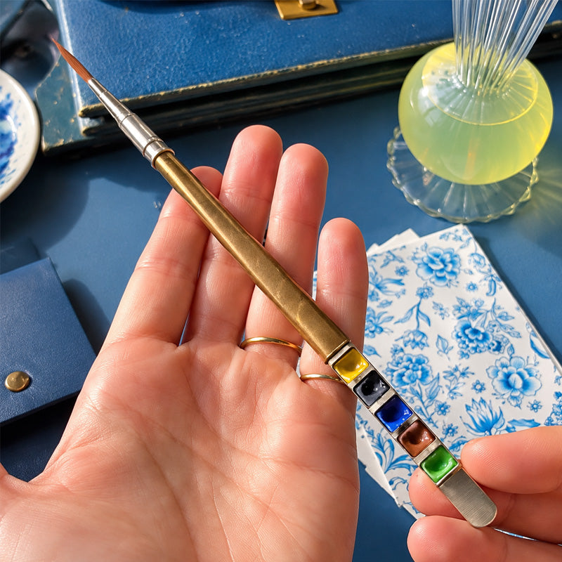 Portable Watercolour Painting Set – Compact Brush & Paint Kit