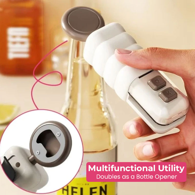 Wiederaufladbares Mini-Verschlussgerät | Lebensmittel frisch halten, Verschwendung vermeiden!