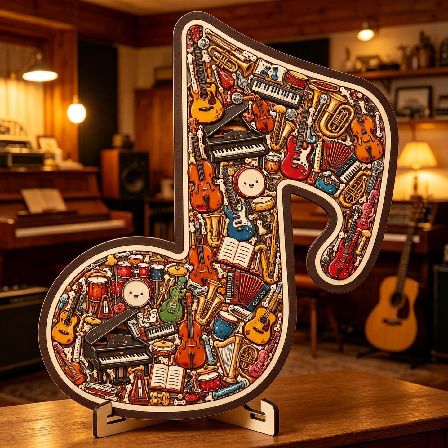 🔥🎶Musikinstrument-Puzzle-Ornament