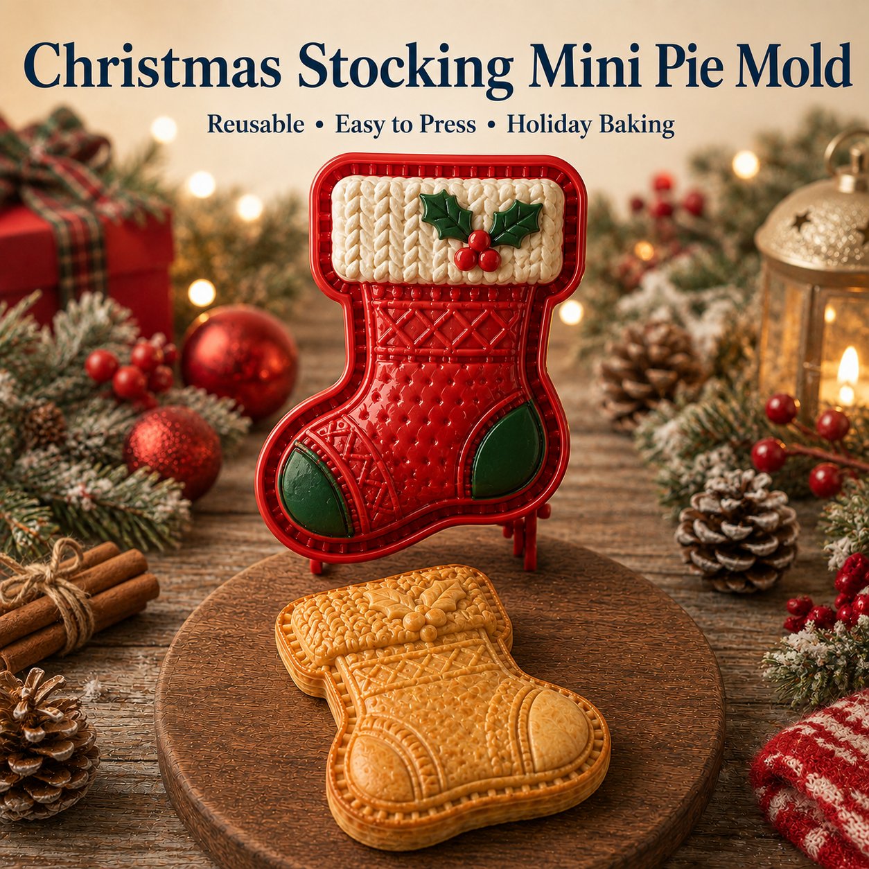 🎄 8‑Design Christmas Mini Pie Mould Collection | Festive Baking Mould Set for Home Bakers