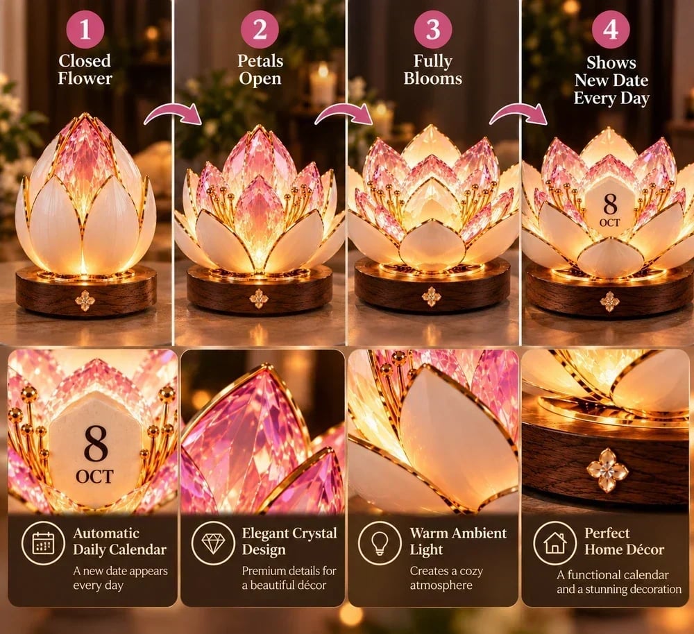 ⭐ 50% OFF -✨Automatic Blooming Perpetual Calendar