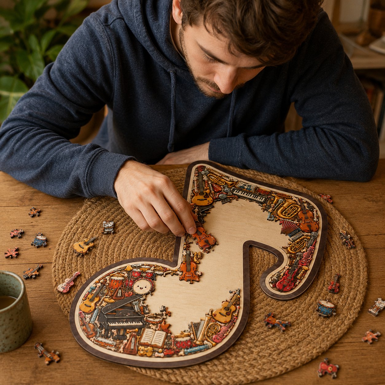 🔥🎶Musikinstrument-Puzzle-Ornament