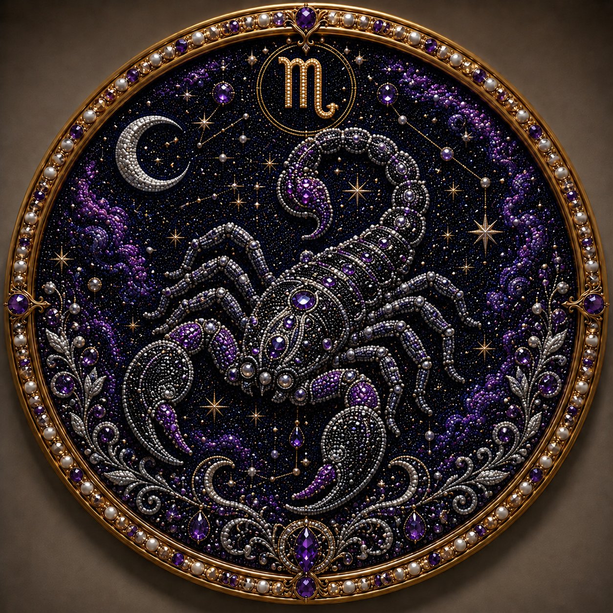 ✨ 12 Star Sign Pearl Mosaic Art Kit – Personalised Zodiac DIY Craft For Astrology Lovers