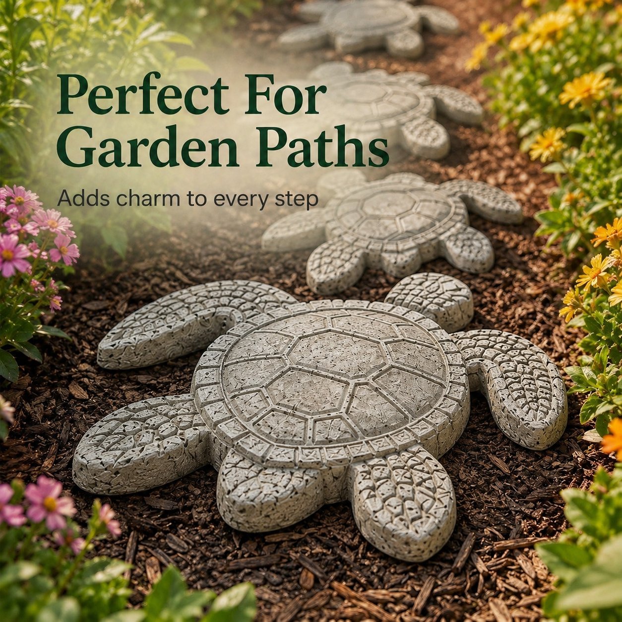 🌊 Reusable Ocean Themed Garden Art Mould | DIY Garden Ornament Mould