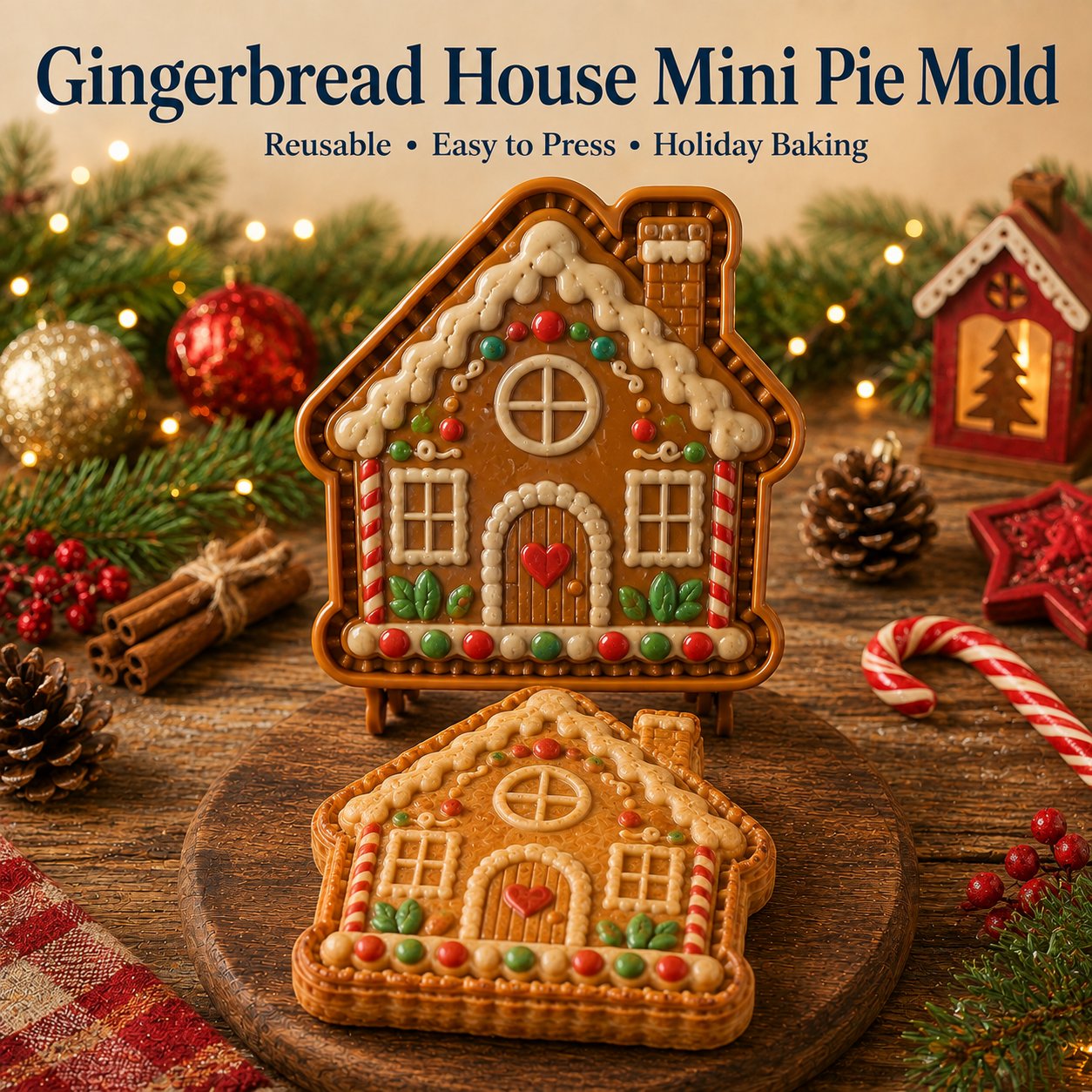 🎄 8‑Design Christmas Mini Pie Mould Collection | Festive Baking Mould Set for Home Bakers