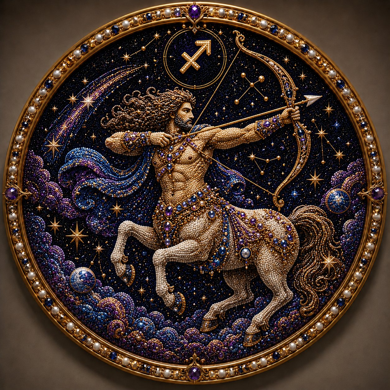 ✨ 12 Star Sign Pearl Mosaic Art Kit – Personalised Zodiac DIY Craft For Astrology Lovers