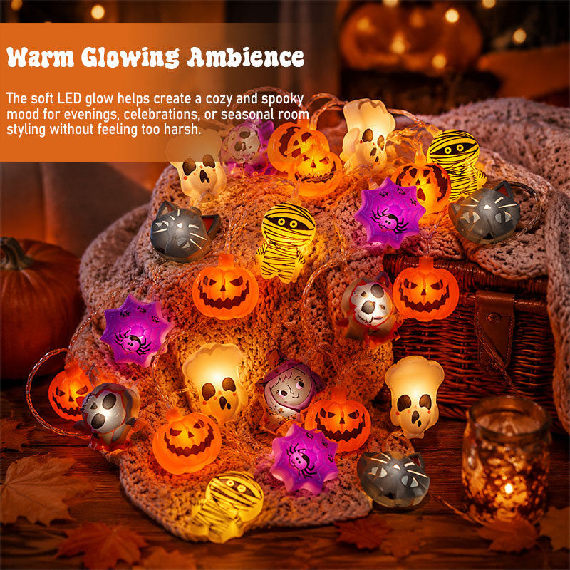 Halloween Pumpkin LED Fairy String Lights for Indoor & Garden