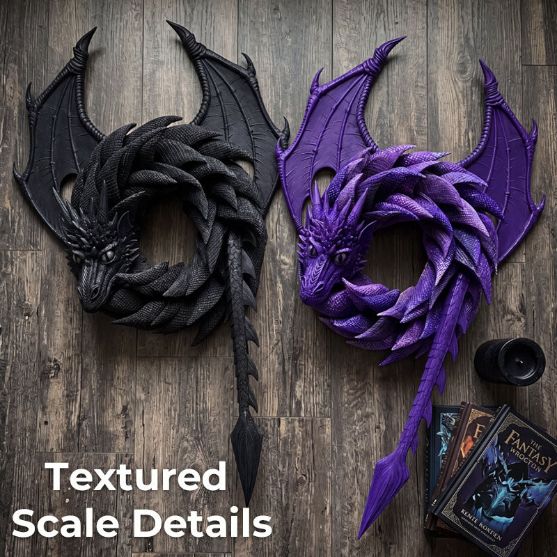 Handmade Dragon Wreath – Unique Fantasy Front Door & Wall Decor