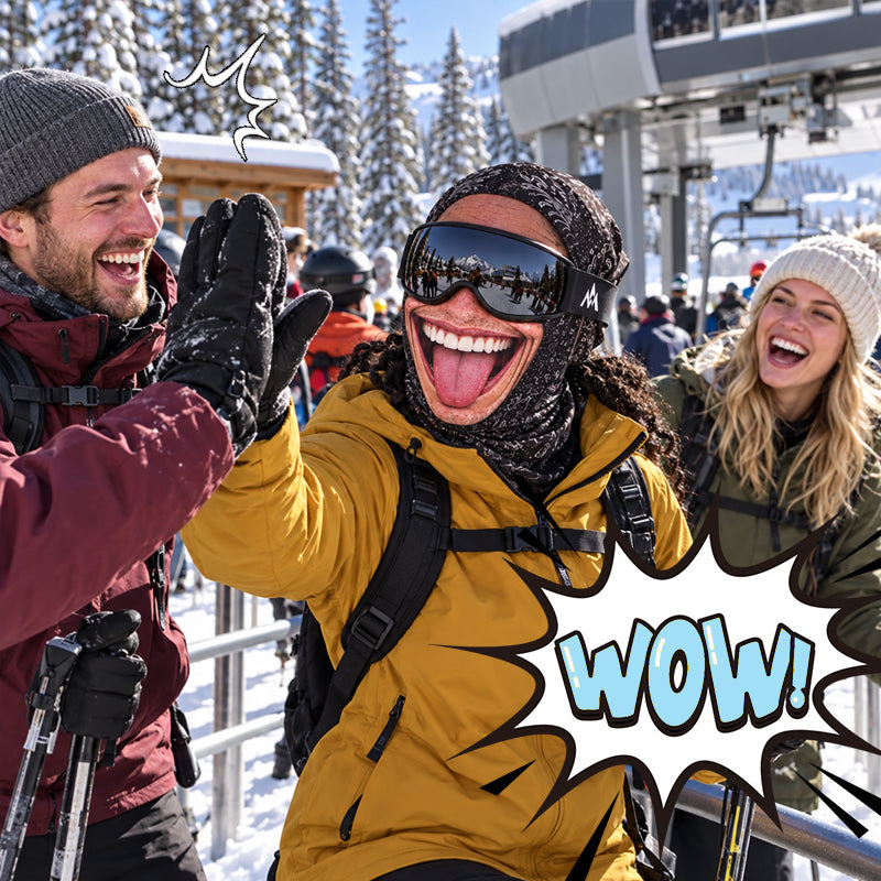 Funny Novelty Ski Mask | Hilarious Winter Snow Sports Face Cover