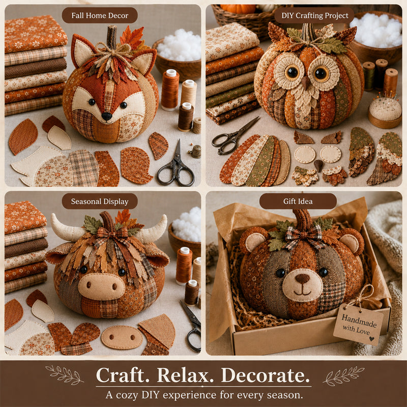 DIY Animal Pumpkin Sewing Kit | Beginner‑Friendly Autumnal Craft Set