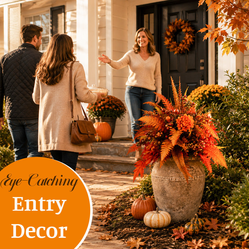 Autumn Harvest Floral Garden Stake Arrangement 🍁 | Fall Flower Ornament for Outdoor Garden Patio Decor