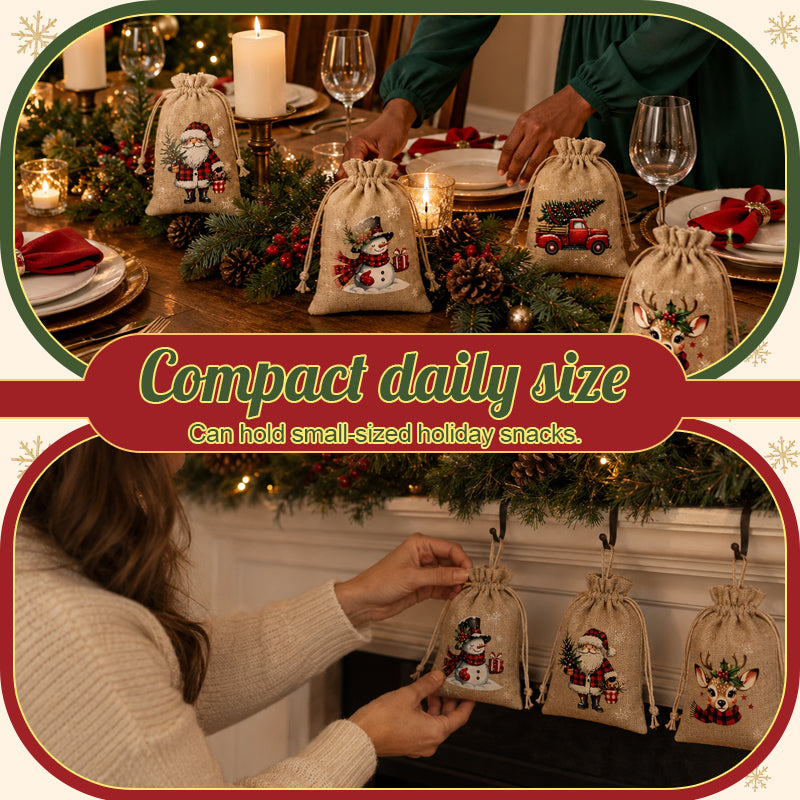 🎄 Christmas Drawstring Gift Bags