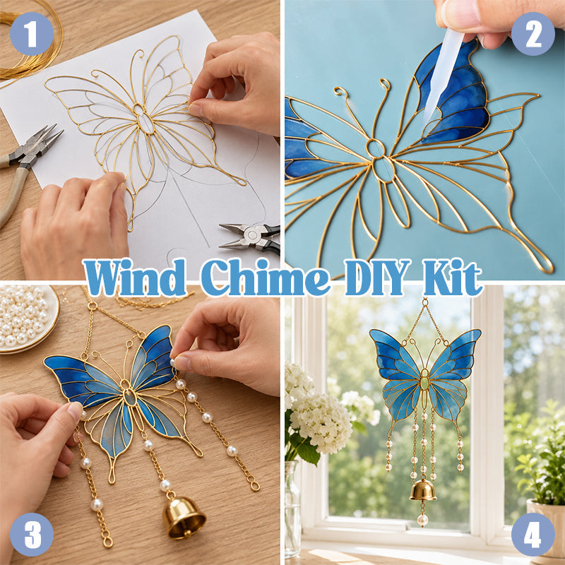 Cloisonné Enamel Wind Chime Hanging Ornament | Indoor & Outdoor Garden Decor