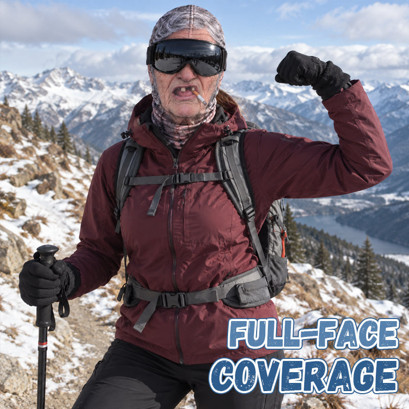 🎿 Funny Realistic Face Ski Balaclava | Slopes Party Winter Group Gear