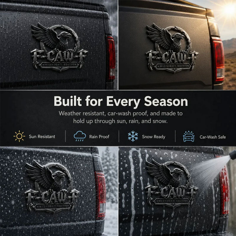 Premium Eagle Metal Car Emblem Midnight Edition | Stylish Vehicle Badge Decoration