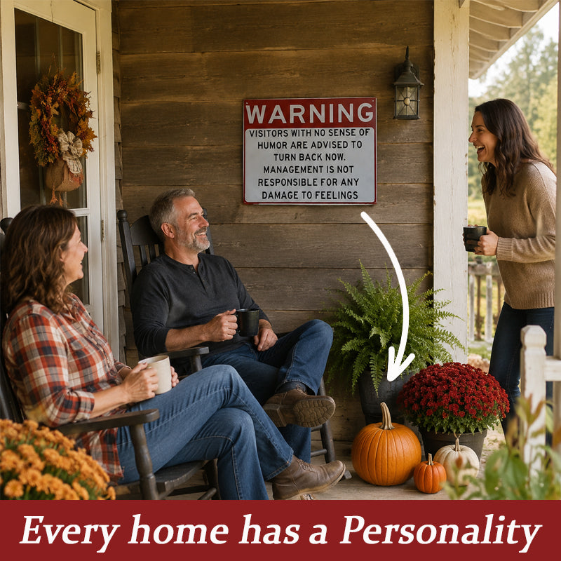 😂 Humorous Warning Door Sign | Fun Quirky Door Decoration