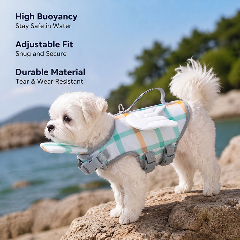 🐶 Cute Dog Life Jacket | Pet Swimming Safety Flotation Vest