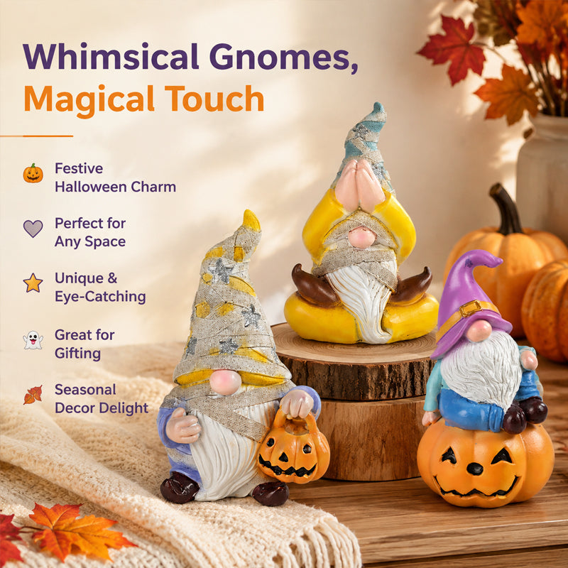 🎃🎄 Dual‑Season Gnome Figurine Set | Autumn & Christmas Indoor Tabletop Home Ornaments