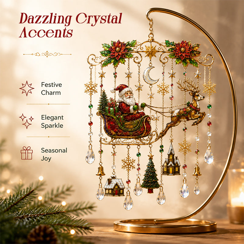 Sparkly Crystal Christmas Hanging Ornaments | Festive Window & Tree Decor