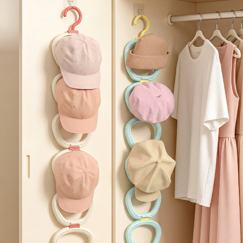 Apple Hat Hook - Door Back Series Household Scarf Hat Organizer, Punch-Free Baseball Cap Display Rack