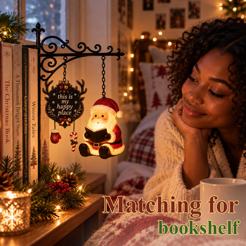 Christmas Bookshelf Character Lamp | Festive LED Shelf Decor Light