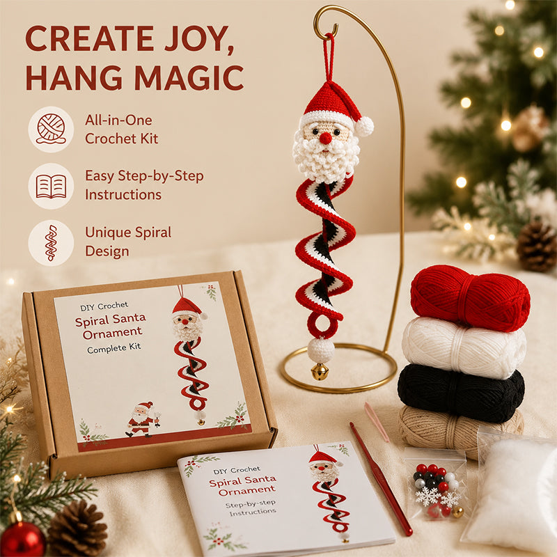 DIY Spiral Crochet Christmas Ornament Kit 🎄