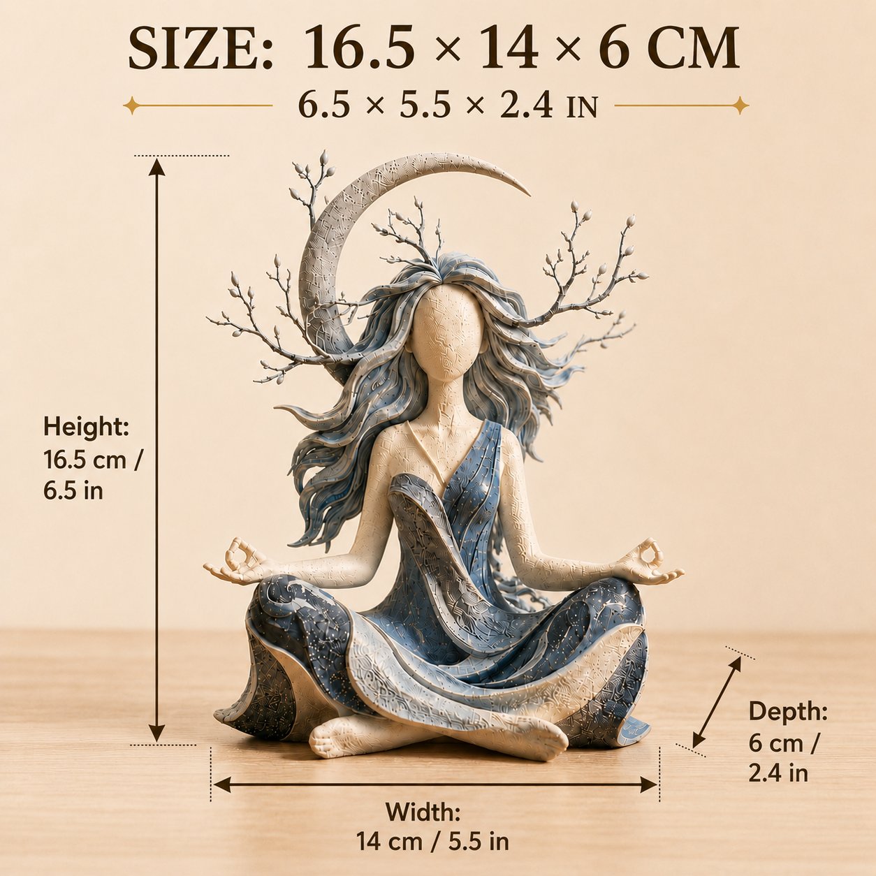 🧘 Peaceful Meditation Sculpture | Serene Home Decor Ornament