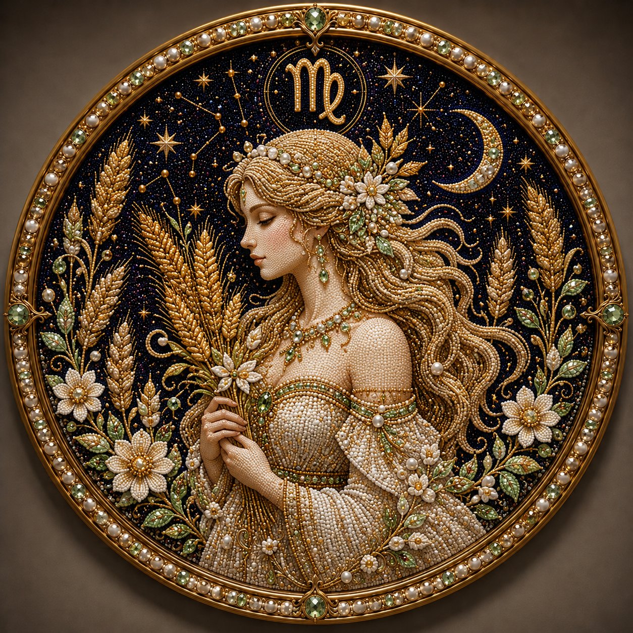 ✨ 12 Star Sign Pearl Mosaic Art Kit – Personalised Zodiac DIY Craft For Astrology Lovers