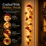 🎄 Light‑Up Glowing Christmas Door Hanger ✨ Festive Home Decor