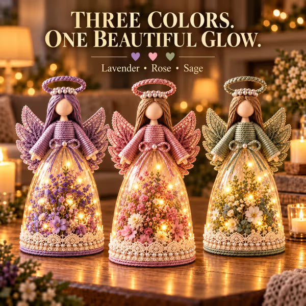 ⏳ 50% OFF – 👼 Blooming Guardian Angel Light | Warm LED Floral Angel Figurine, Meaningful Home Gift ✨