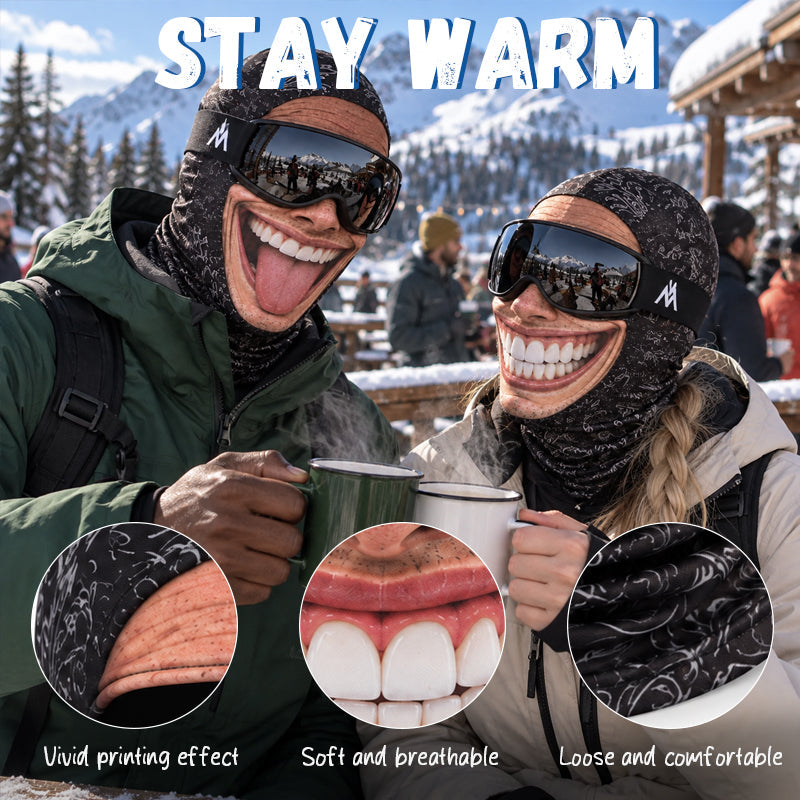 Funny Novelty Ski Mask | Hilarious Winter Snow Sports Face Cover