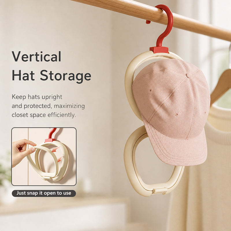 Apple Hat Hook - Door Back Series Household Scarf Hat Organizer, Punch-Free Baseball Cap Display Rack
