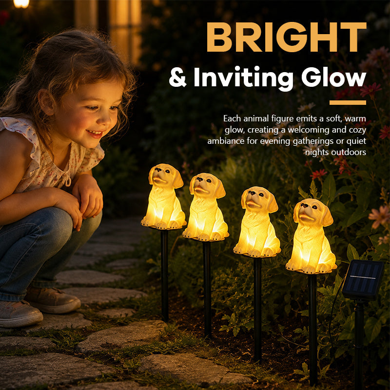 One-to-Four Solar Garden Lights, Lawn Stake Lights, Simulated Animal Waterproof Villa Park Landscape Night Lights