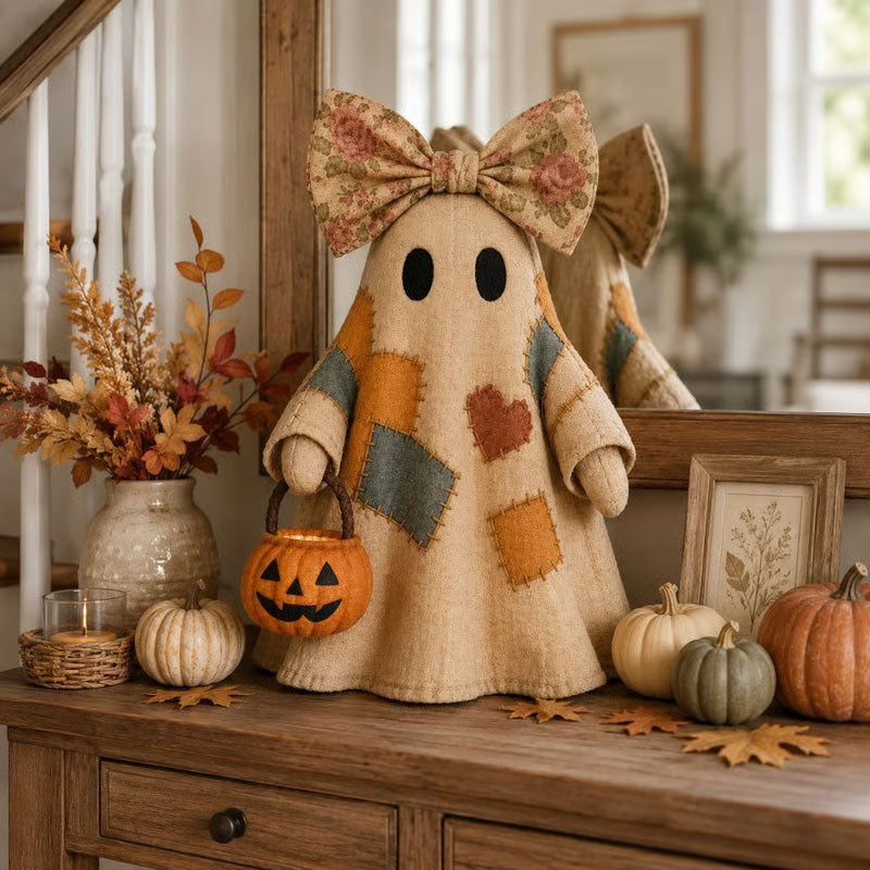 Whimsical Patchwork Ghost Decor👻