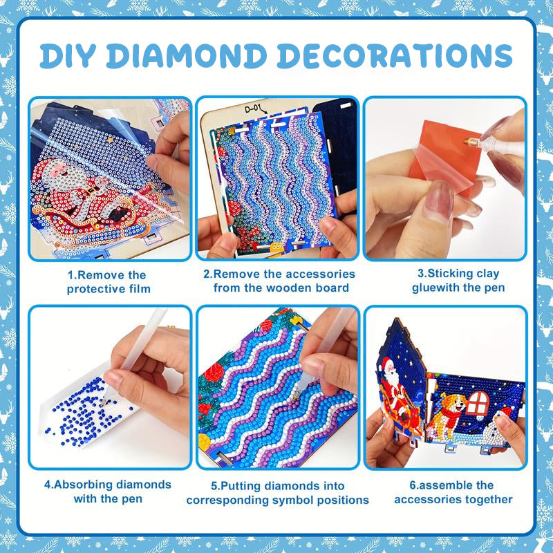 Lebkuchen-Schneemannhaus-Diamantmalerei